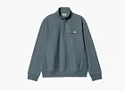 Carhartt WIP Half Zip American Script Sweatshirt Office Blue