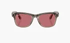 Ray-Ban Meta Wayfarer Sunglasses Warm Stone Clear/Watermelon Red