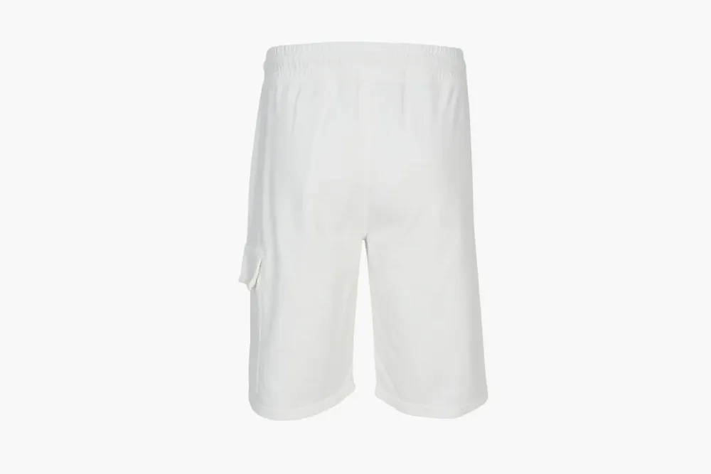 C.P. Company Light Fleece Lens Cargo Shorts White