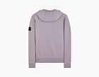 Stone Island Brushed Cotton Full Zip Hoodie Lavender