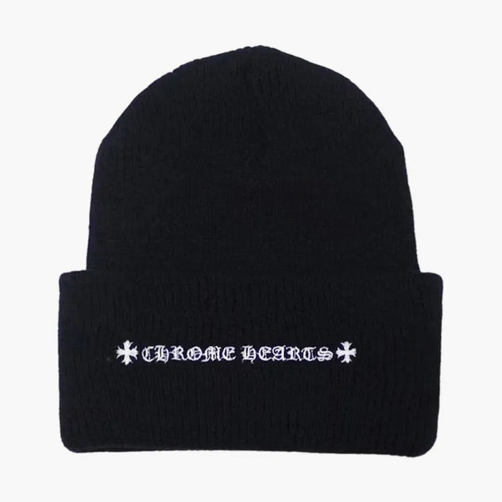 Chrome Hearts Plus Cross Beanie Black