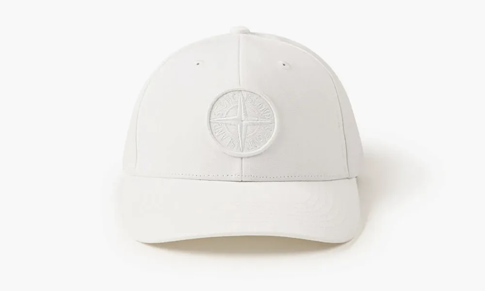 Stone Island Compass Patch Baseball Cap White