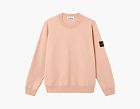 Stone Island Organic Cotton Fleece Crewneck Sweatshirt Plaster Pink