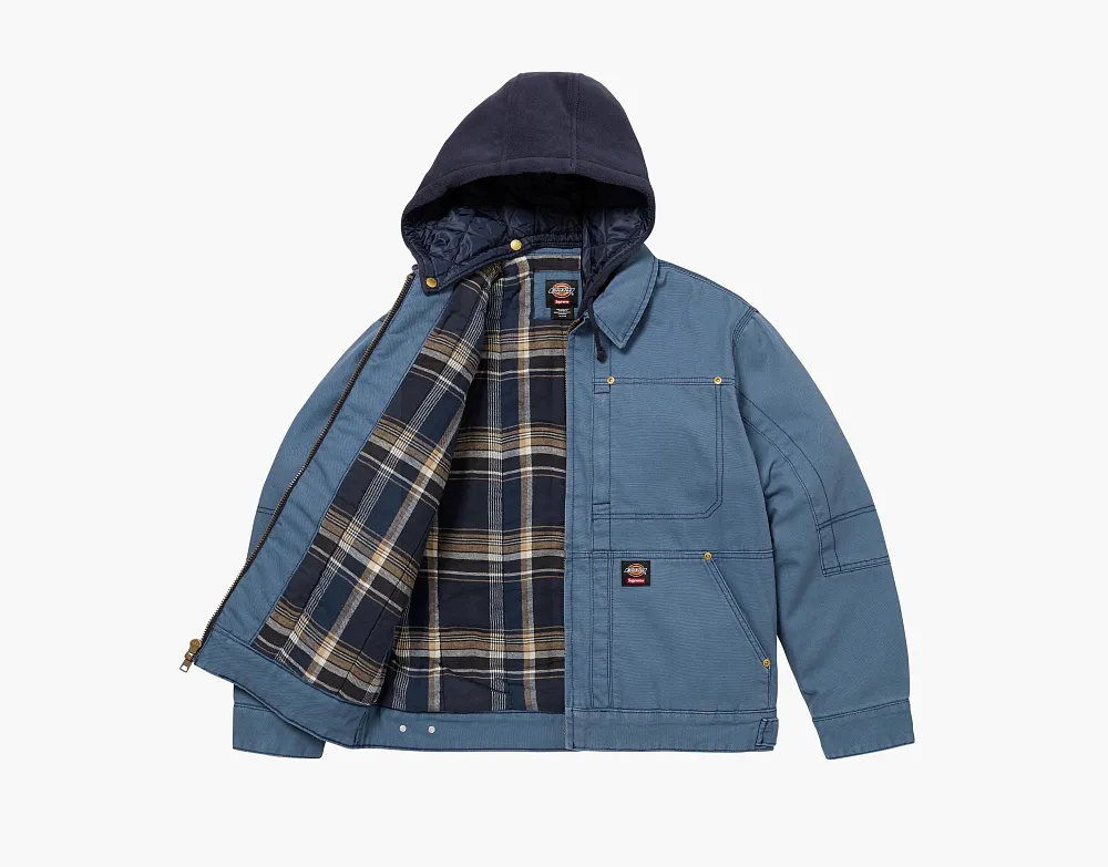 Supreme x Dickies Hooded Work Jacket Light Blue