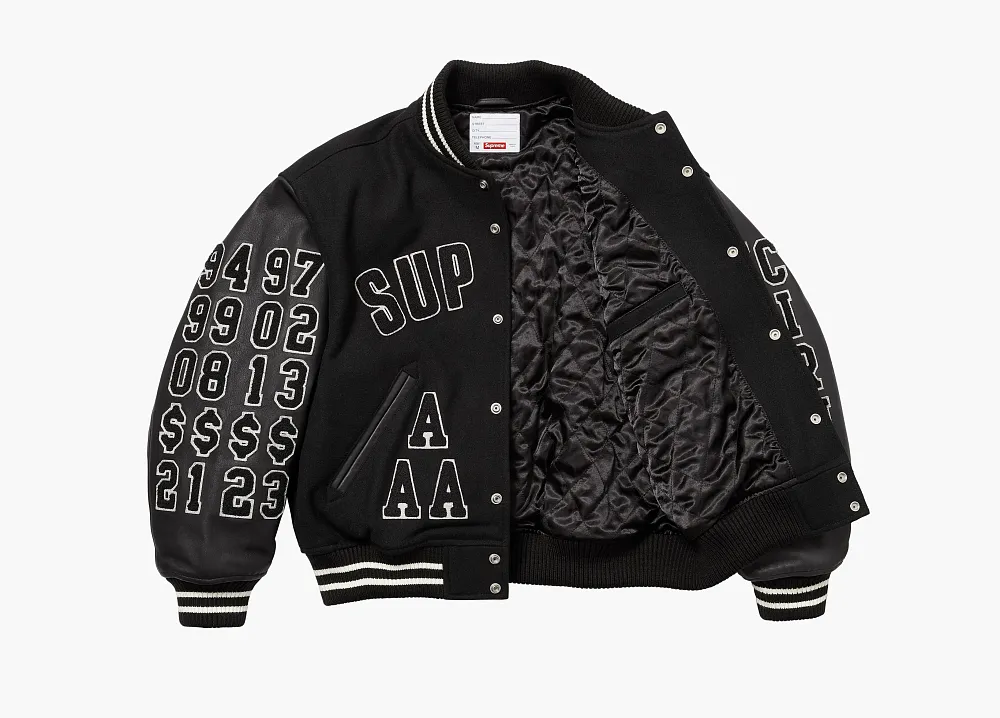 Supreme Praises Varsity Jacket Black