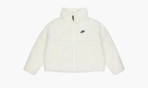 Nike Short Faux Fur Jacket White 