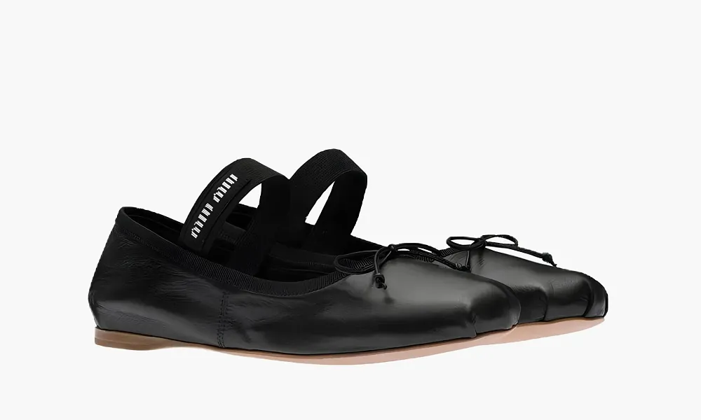 Miu Miu Satin Ballerinas Dark