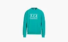 Sporty & Rich Crew Neck HEALTH Cotton Sweatshirt men - Glamood Outlet Blue Green