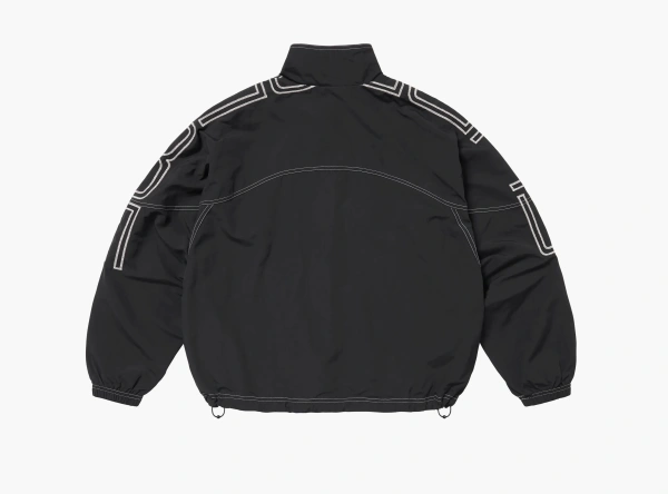 Supreme Spellout Embroidered Track Jacket  Black 