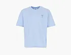 Ami Paris Ami De Coeur Tonal Boxy Fit T-Shirt Sky Blue