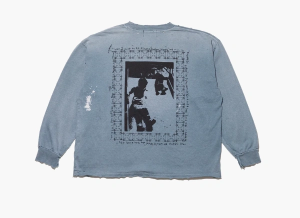 Enfants Riches Déprimés Boy In Chains Long-Sleeve T-Shirt Faded Blue  Enfants Riches Déprimés Boy In Chains Long-Sleeve T-Shirt Faded Blue
