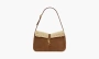 Saint Laurent Le 5 À 7 Suede Hobo Bag Dark Cigar/Natural Beige 