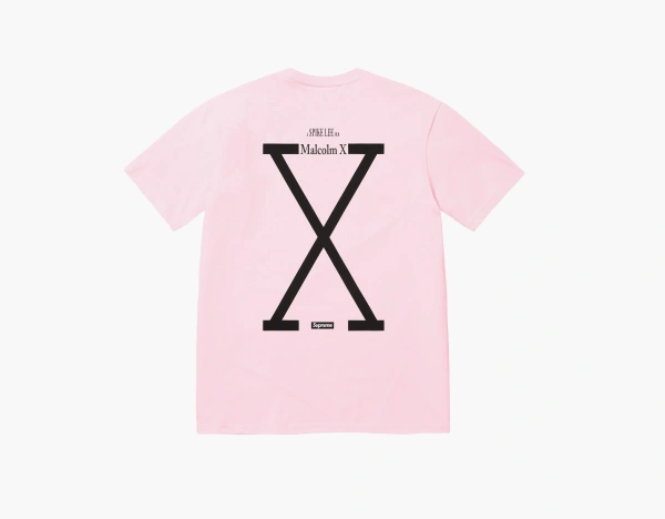 Supreme x 40 Acres Malcolm X Tee Light Pink  Supreme x 40 Acres Malcolm X Tee Light Pink