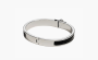 Hermès Plated Metal Enamel Bangles Unisex "Silver" 
