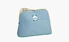 Hermès Bolide Cotton And Polyurethane Handheld Makeup Bag Blue