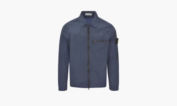 Stone Island Zip Shirt Jacket Blue 