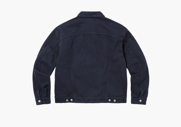 Supreme x Stone Island Denim Trucker Jacket Navy 