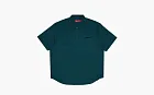 Supreme Rhinestone Pin Up Short-Sleeve Work Shirt Work Green