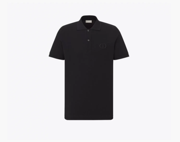 Dior CD Icon Polo Shirt Black  Dior CD Icon Polo Shirt Black