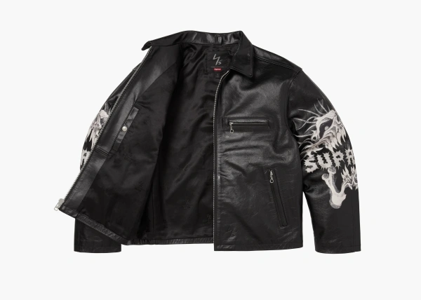 Supreme x Y’s Leather Jacket Black 