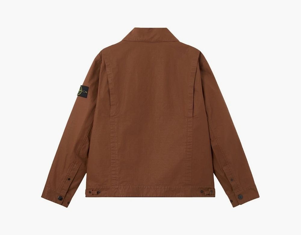 Stone Island Double Coated Cotton Ripstop Coach Jacket Umber