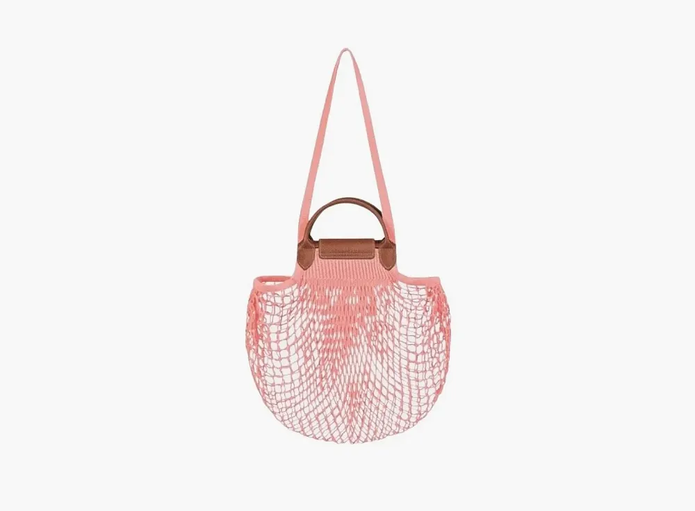 Longchamp Le Pliage Filet Top Handle Bag  Blush