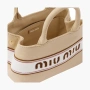 Miu Miu Shoulder Bag Canvas "Beige White" 