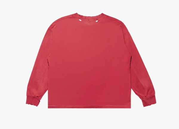 Enfants Riches Déprimés Thrashed Logo Long-Sleeve Pocket T-Shirt Faded Red/Black  Enfants Riches Déprimés Thrashed Logo Long-Sleeve Pocket T-Shirt Faded Red/Black