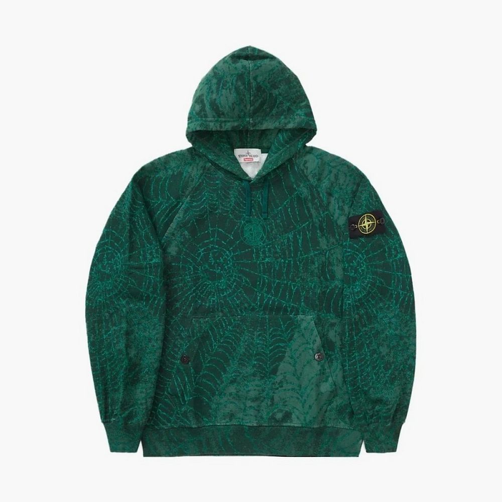 Supreme x Stone Island Hooded Sweatshirt Dark Green