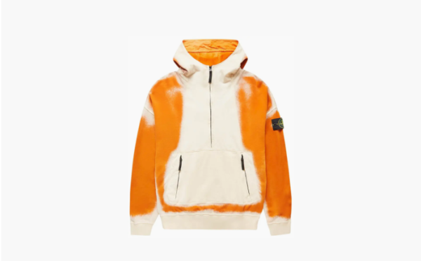 Stone Island Half Zip Hoodie Orange 
