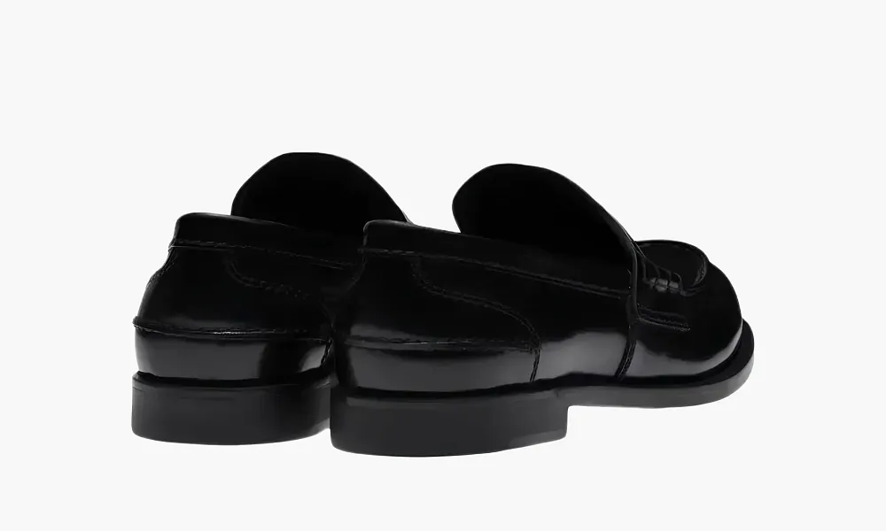 Miu Miu Brushed Leather Loafers Black