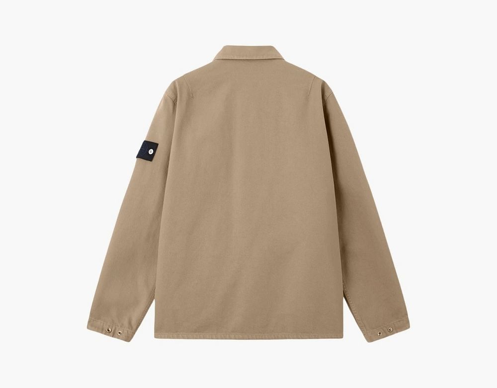 Stone Island Light Bull Denim-TC Overshirt Desert