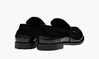 Miu Miu Brushed Leather Loafers Black