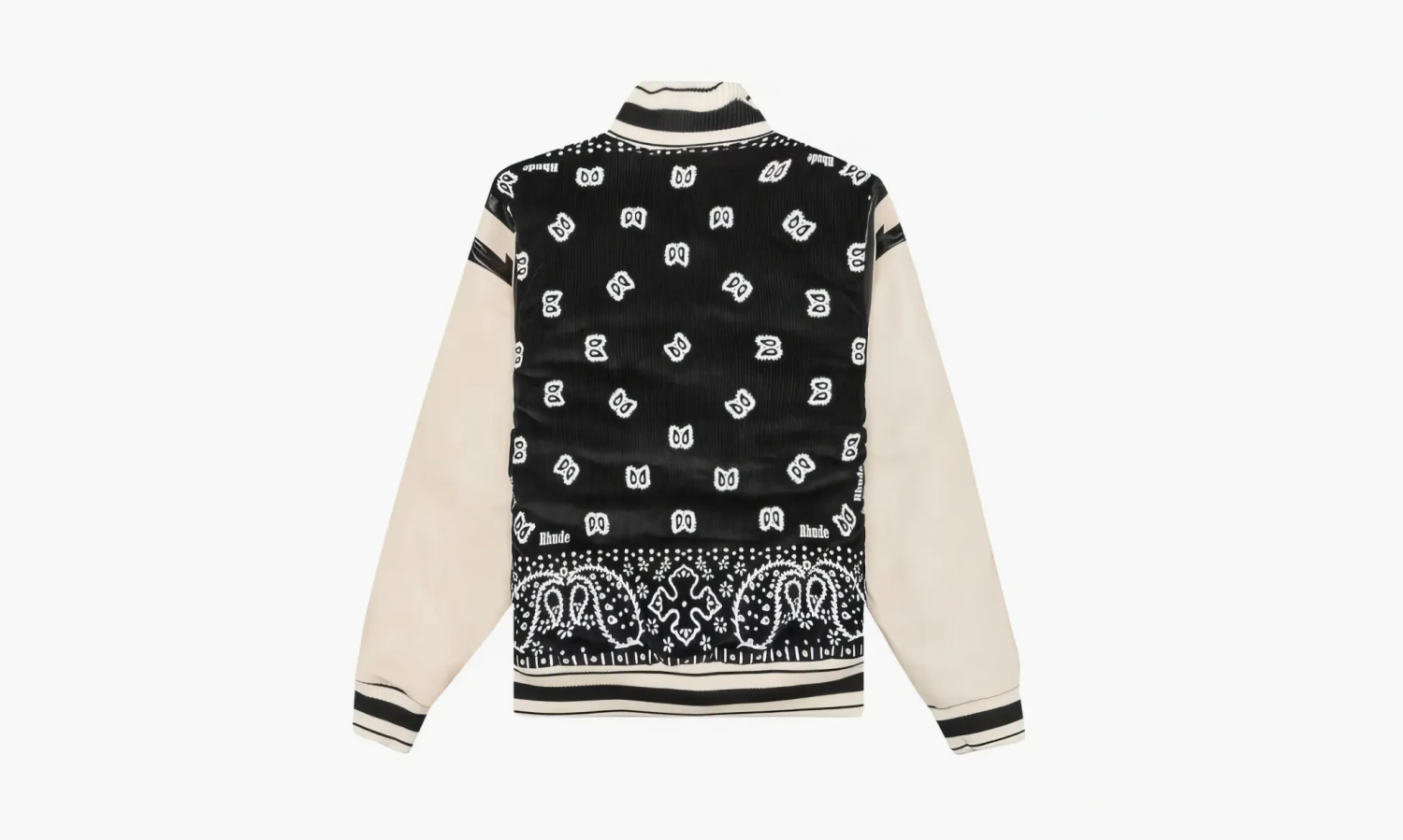 RHUDE Bandana Bomber Jacket Black White 