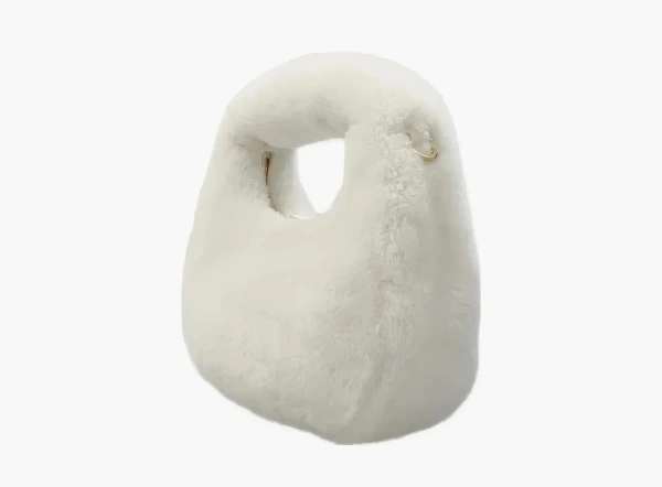 Miu Miu Wander Series Shoulder Bag In Sheepskin White 