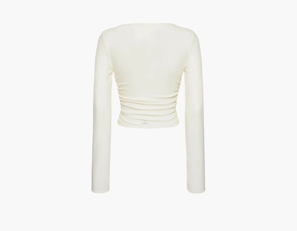 Alo Yoga Gather Long Sleeve Ivory  Alo Yoga Gather Long Sleeve Ivory