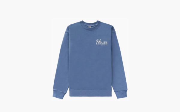Sporty & Rich Health logo-print Sweatshirt Blue 