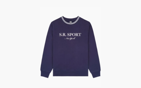 Sporty & Rich logo-print crew-neck Sweatshirt Blue 