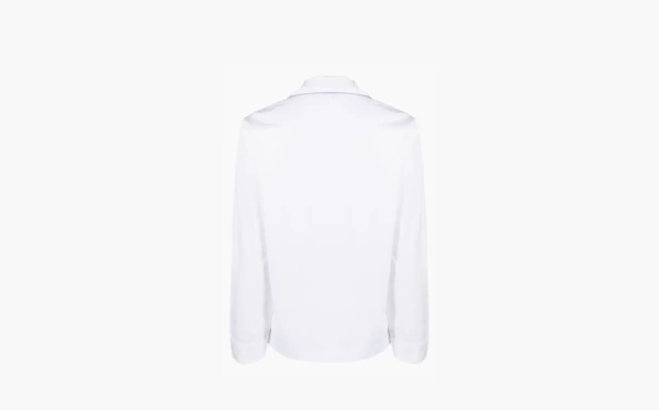 Sporty & Rich chest-pocket cotton pyjama top WMNS White 