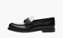 Miu Miu Leather Loafers White Black 