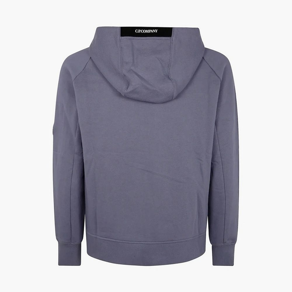 C.P. Company Diagonal Raised Fleece Lens Hooded Sweatshirt Lavender