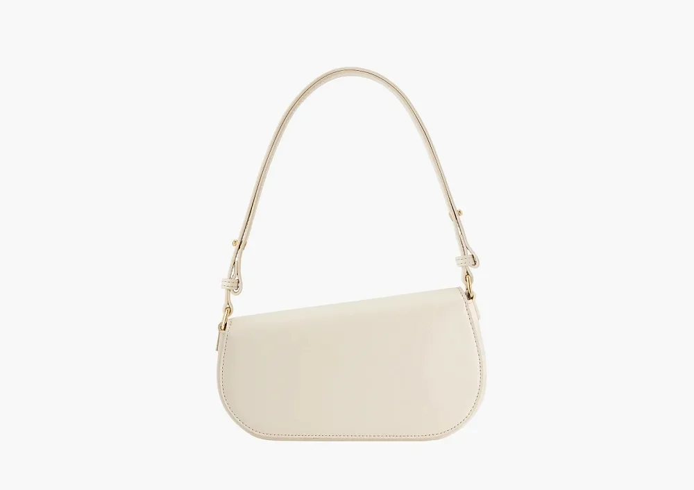 JW PEI Addisyn Faux Suede Panel Shoulder Bag White