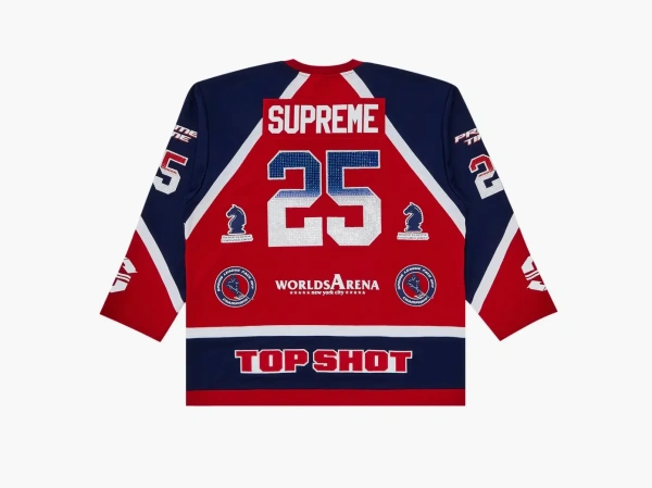 Supreme Rhinestone Hockey Jersey Red 