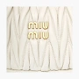 Miu Miu Wander Matelasse Nappa Leather Hobo Bag White 