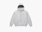 Supreme Crest Zip Up Hooded Sweatshirt Heather Grey