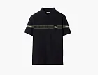 Burberry Striped Cotton Polo Shirt  Indigo