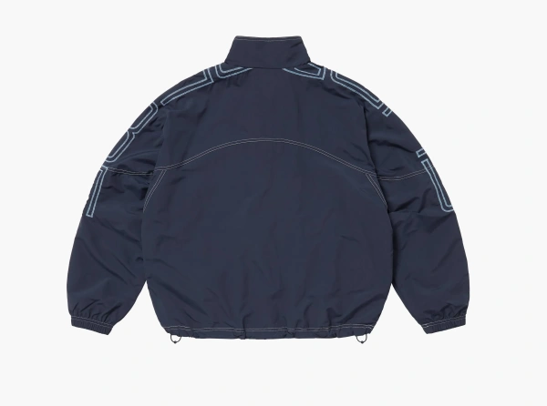 Supreme Spellout Embroidered Track Jacket  Navy 