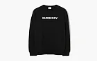 Burberry Logo Print Cotton Sweatshirt Black