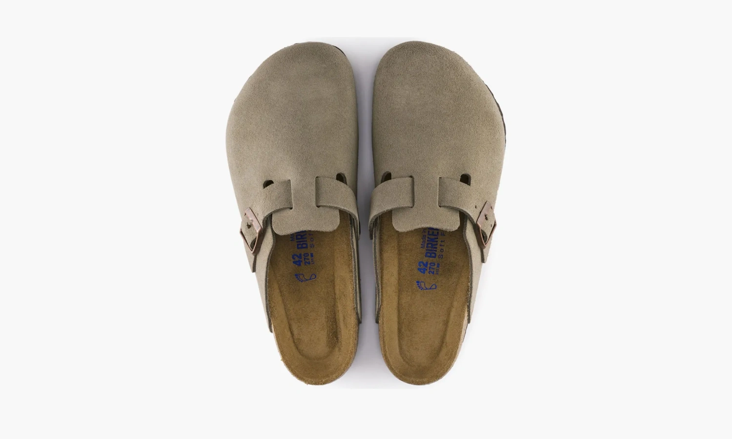 Birkenstock Boston Soft Footbed Suede Taupe 