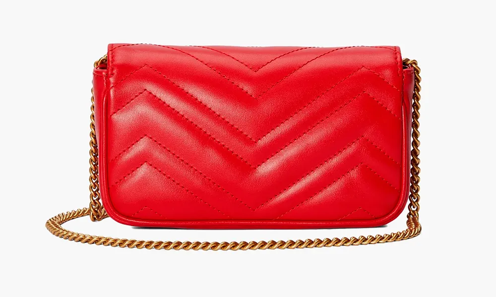 Gucci Gg Marmont Super Mini Bag Hibiscus Red